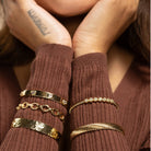 Sculpted Texture Cuff Bracelet - Splendid Iris