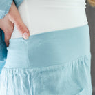 Linen Capri w/2 Large Open Pockets - Splendid Iris
