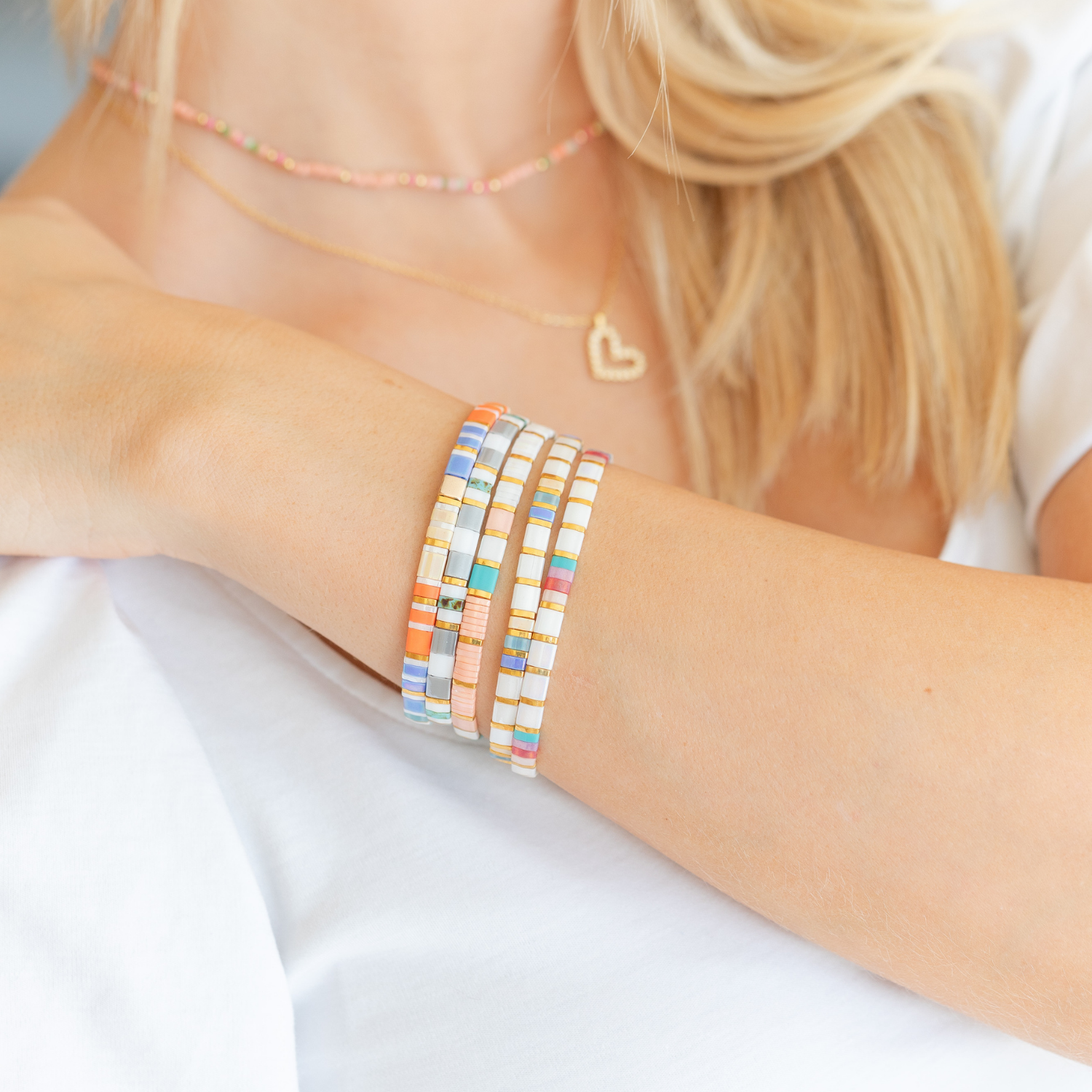 Miyuki Tila Bracelets - Splendid Iris