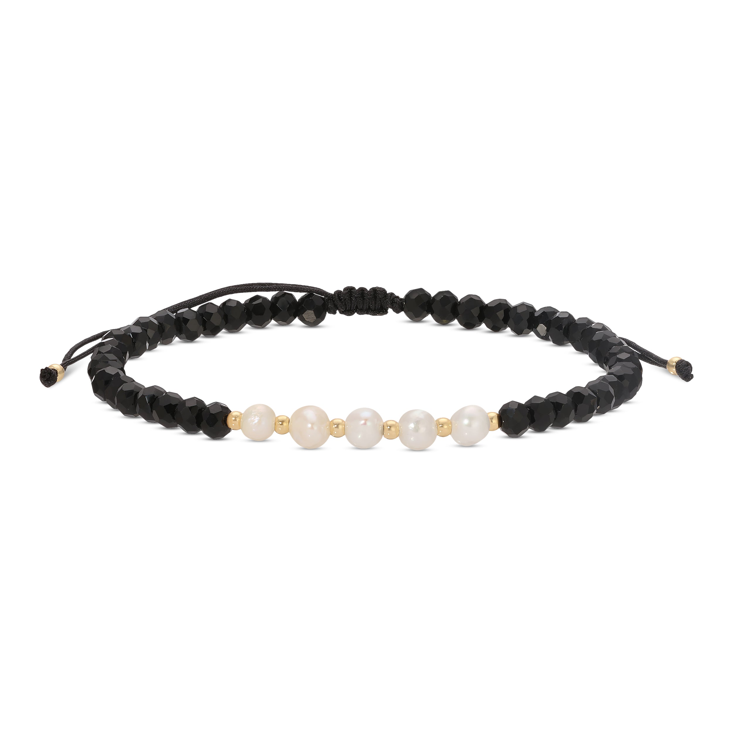 Pearl & Crystal Adjustable Bracelet - Splendid Iris