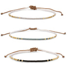 Set/3 Adjustable Delicate Miyuki Bracelets - Splendid Iris