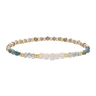 Stretch Crystal Bracelet with Pearl Accents - Splendid Iris