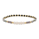 Stretch Crystal Bracelet with Pearl Accents - Splendid Iris