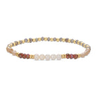 Stretch Crystal Bracelet with Pearl Accents - Splendid Iris