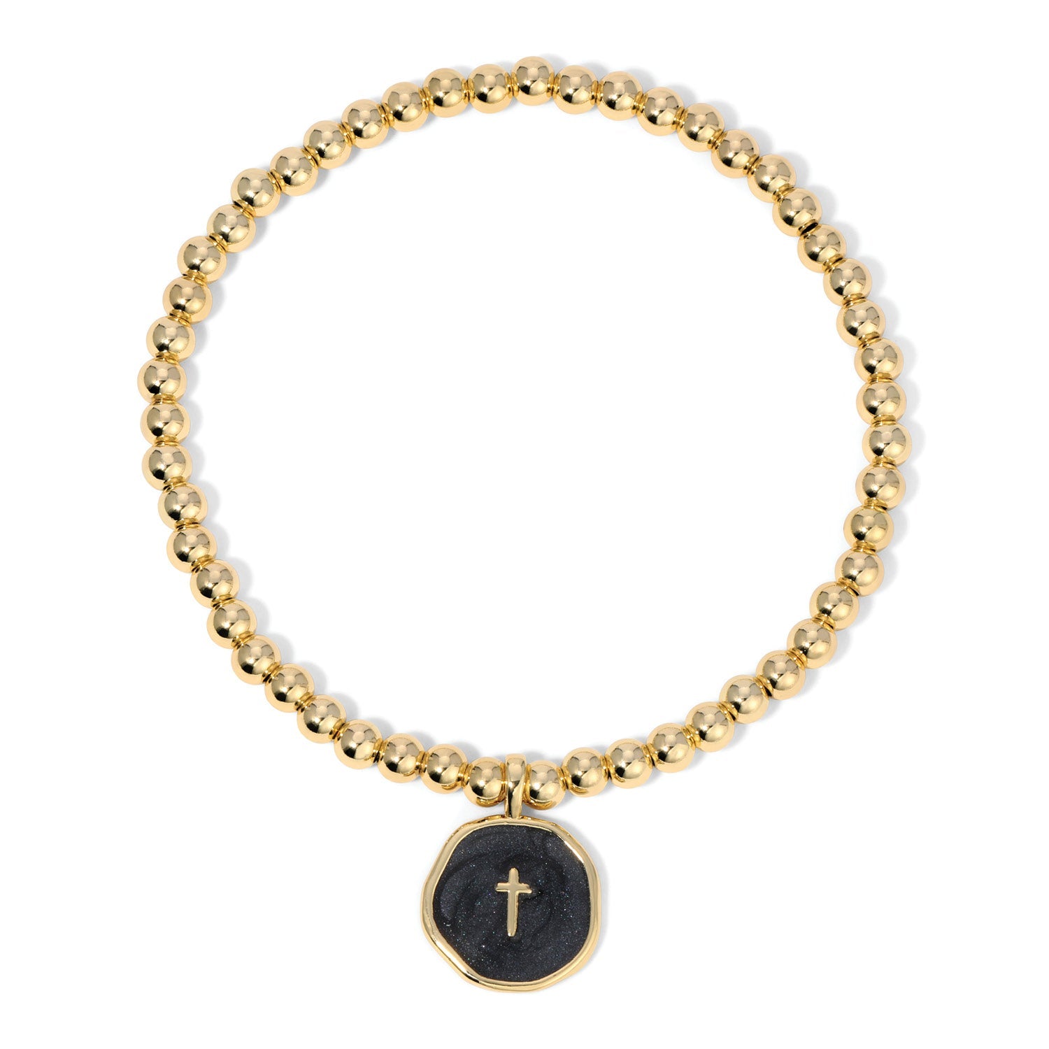 Tiny Cross Bracelet - Splendid Iris