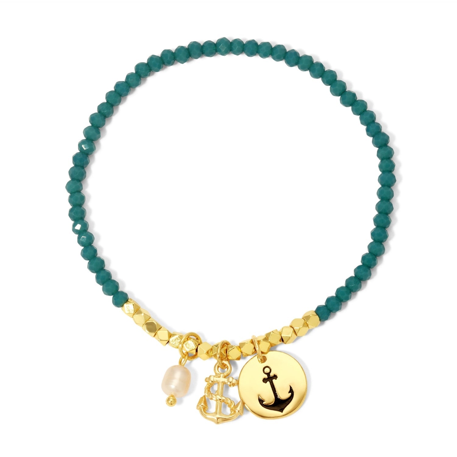 Anchor Stretch Charm Bracelet - Splendid Iris