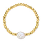 Beaded Bracelet with Baroque Pearl - Splendid Iris