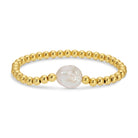 Beaded Bracelet with Baroque Pearl - Splendid Iris