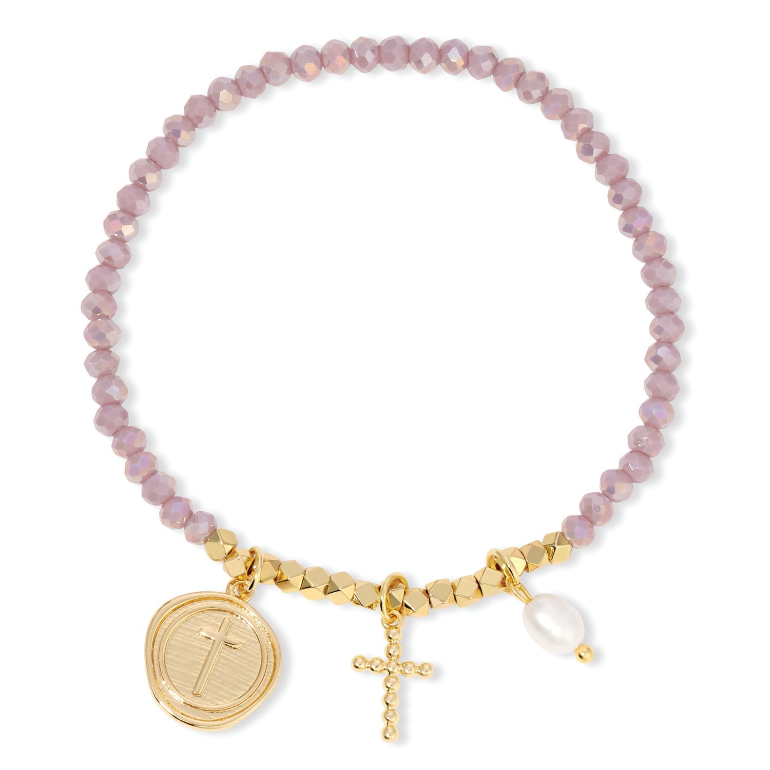 Multi Cross Stretch Bracelet - Splendid Iris