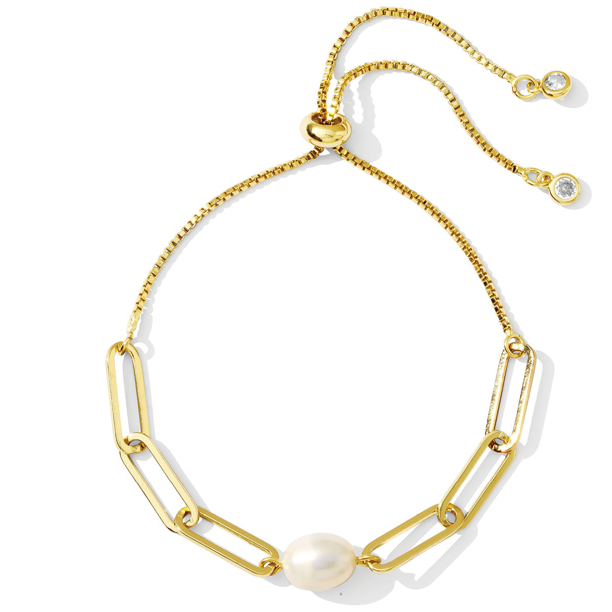 Pearl Link Pulley Bracelet - Splendid Iris