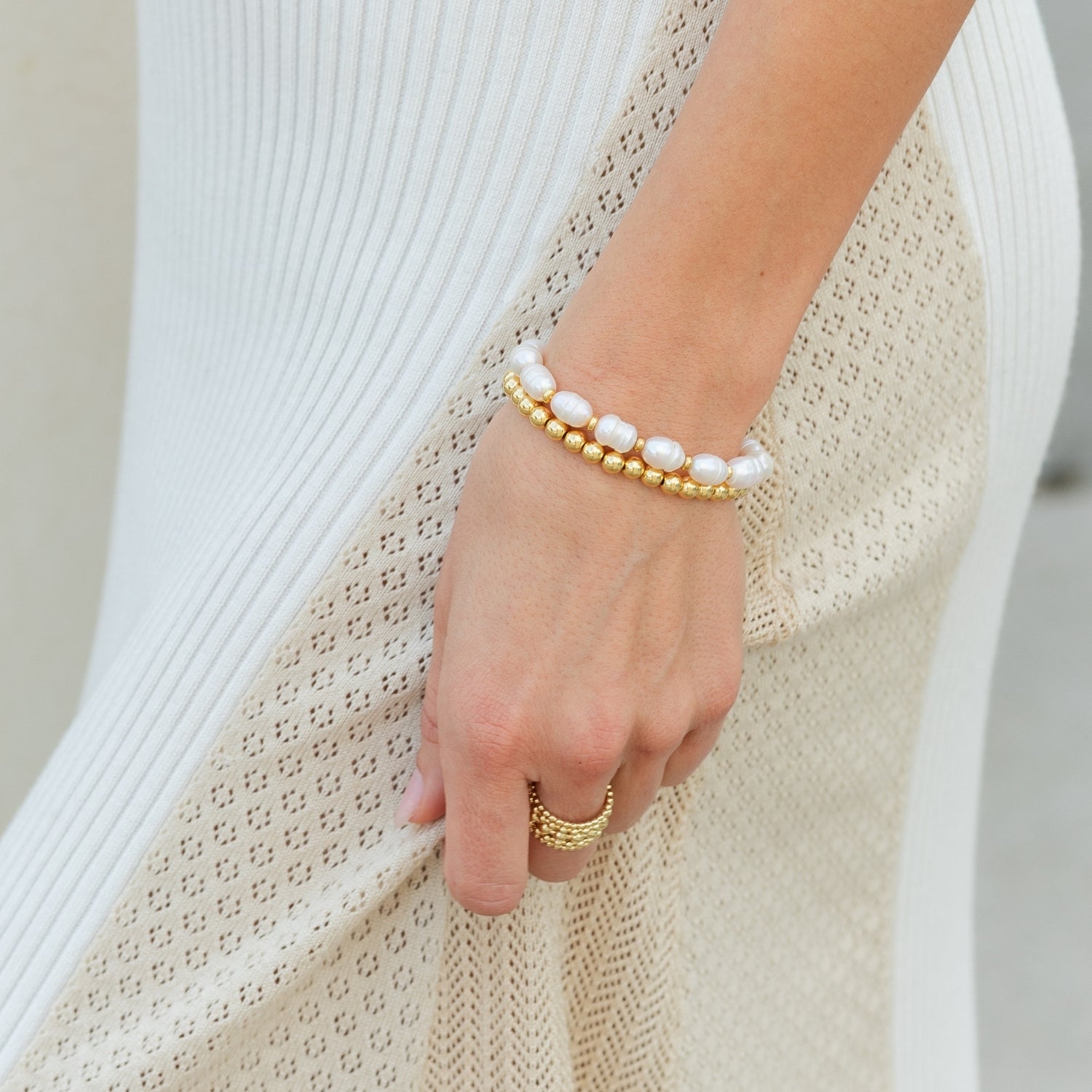 Pearl Obsession Stretch Bracelet - Splendid Iris