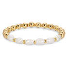 Perfectly Accented Pearl Stretch Bracelet - Splendid Iris