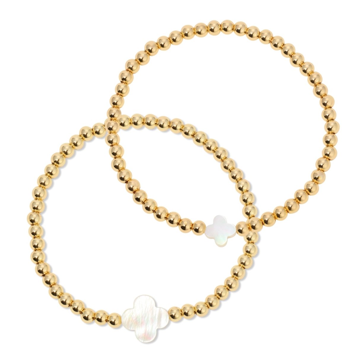 Set of 2 Quatrefoil Stretch Bracelets - Splendid Iris