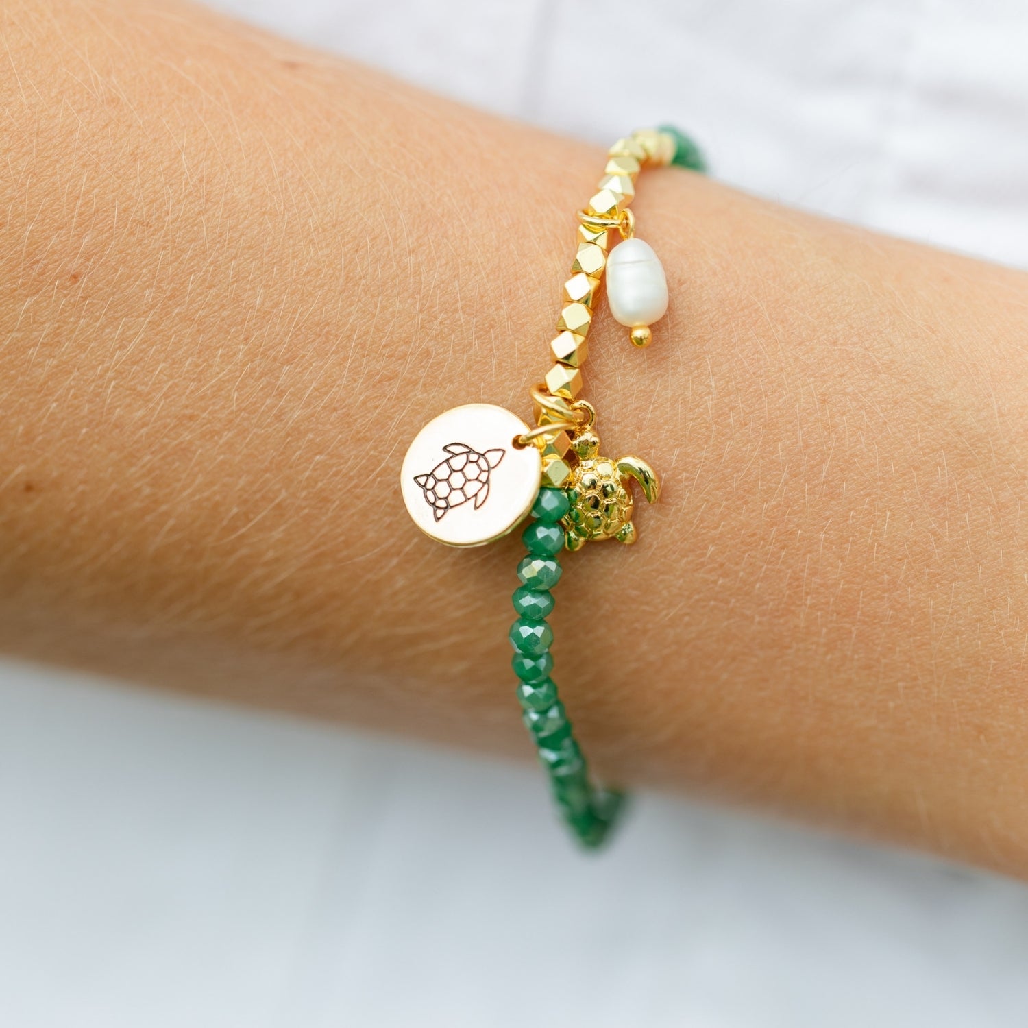 Turtle Stretch Bracelet - Splendid Iris