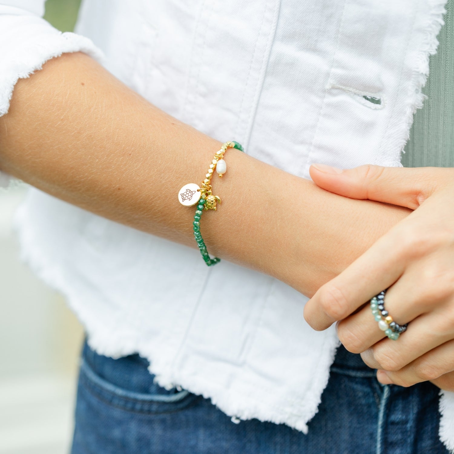 Turtle Stretch Bracelet - Splendid Iris