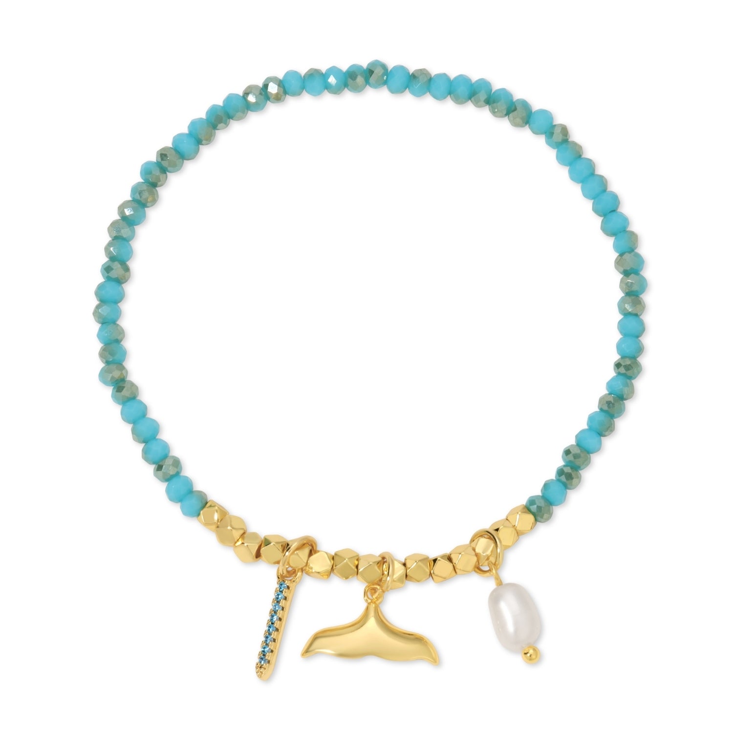 Whale's Tale Stretch Charm Bracelet - Splendid Iris