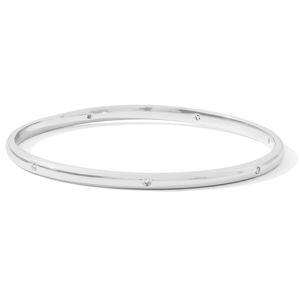 Cubic Zicronia Accented Bangle - Splendid Iris