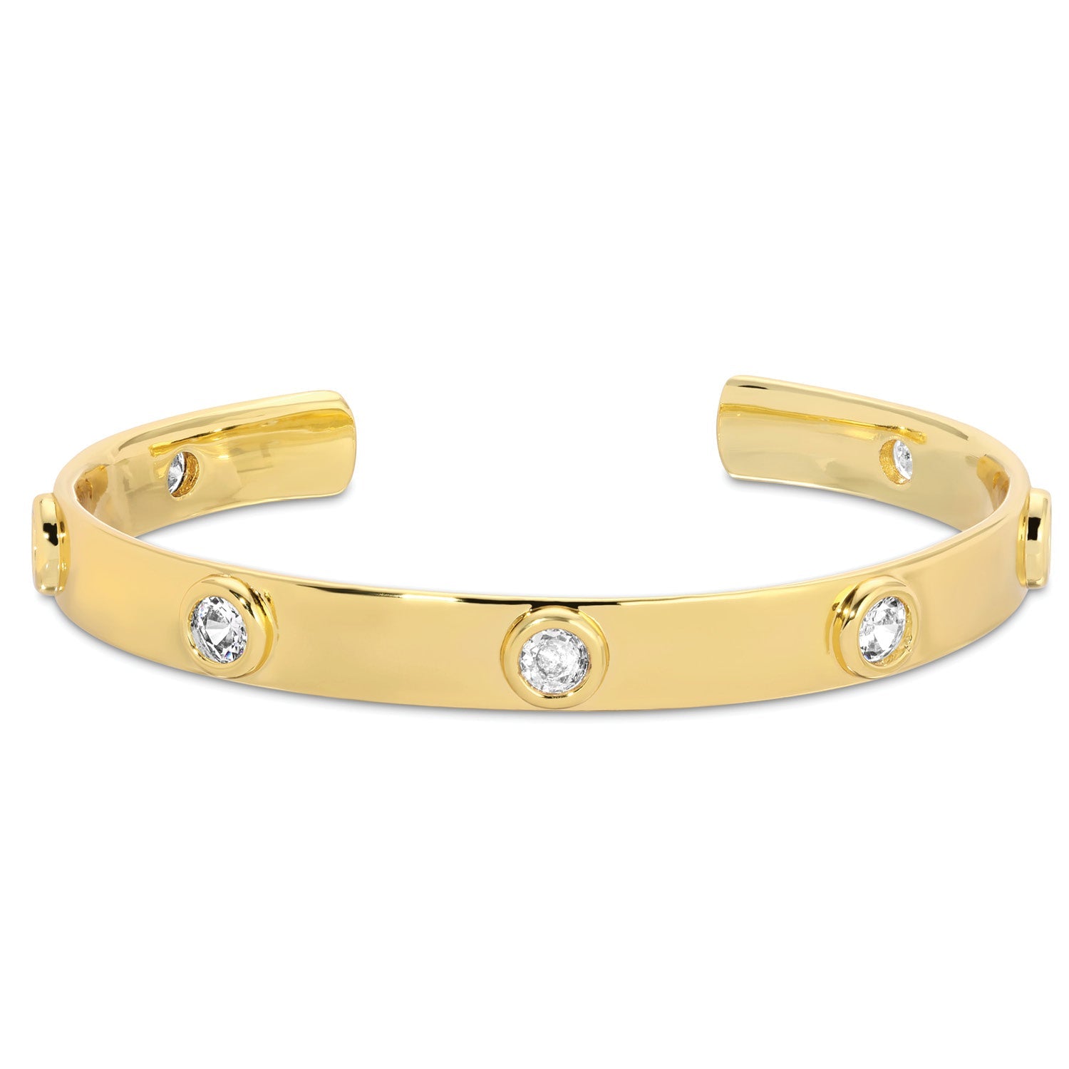 Cubic Zirconia Cuff Bracelet - Splendid Iris