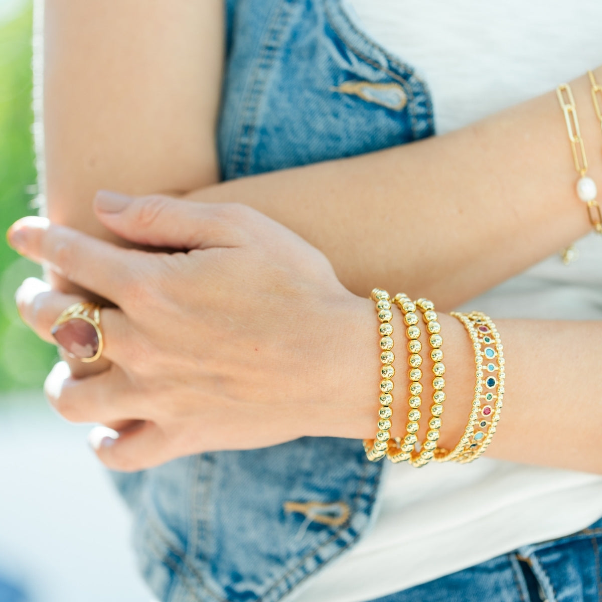 アクセサリー Bijou R.I Stitch Bent Bracelet Right Angle Weave Blues Bracelet — Beadaholique