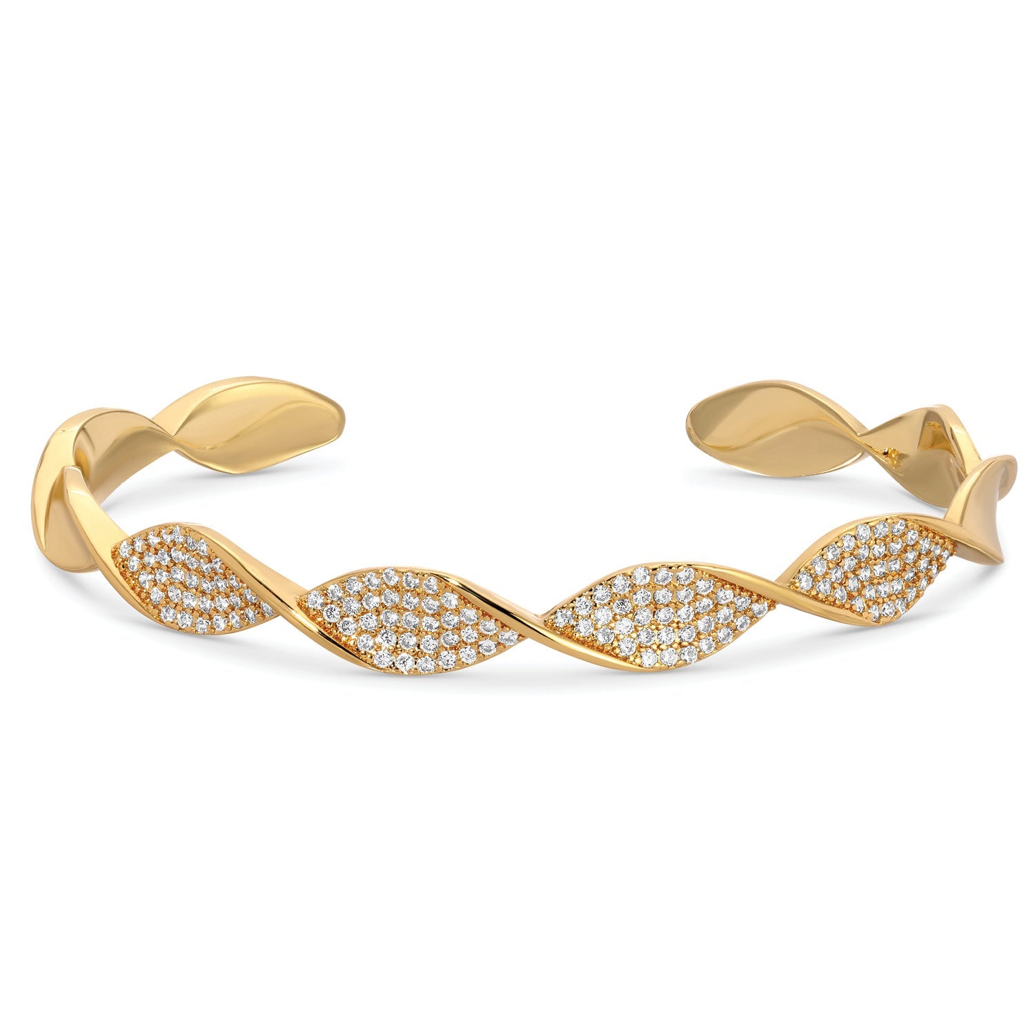 Twisted Pave Cuff Bracelet - Splendid Iris