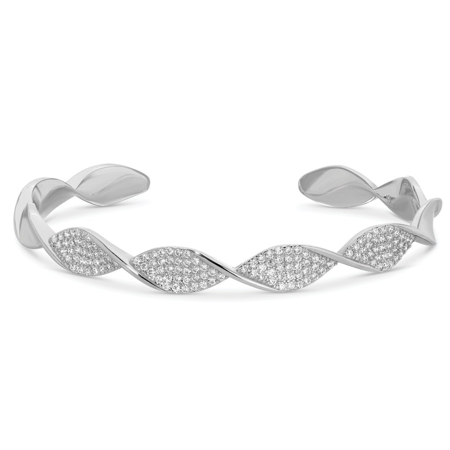 Twisted Pave Cuff Bracelet - Splendid Iris