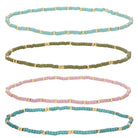 Set/4 Ultra-Delicate Miyuki Stretch Bracelets - Splendid Iris