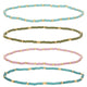 Set of 4 Ultra - Delicate Miyuki Stretch Bracelets - Splendid Iris