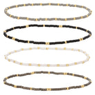 Set/4 Ultra-Delicate Miyuki Stretch Bracelets - Splendid Iris