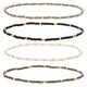 Set of 4 Ultra - Delicate Miyuki Stretch Bracelets - Splendid Iris