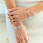 Set/4 Ultra-Delicate Miyuki Stretch Bracelets - Splendid Iris