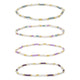Set of 4 Ultra - Delicate Miyuki Stretch Bracelets - Splendid Iris