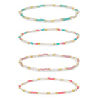 Set/4 Ultra-Delicate Miyuki Stretch Bracelets - Splendid Iris