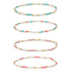 Set of 4 Ultra - Delicate Miyuki Stretch Bracelets - Splendid Iris