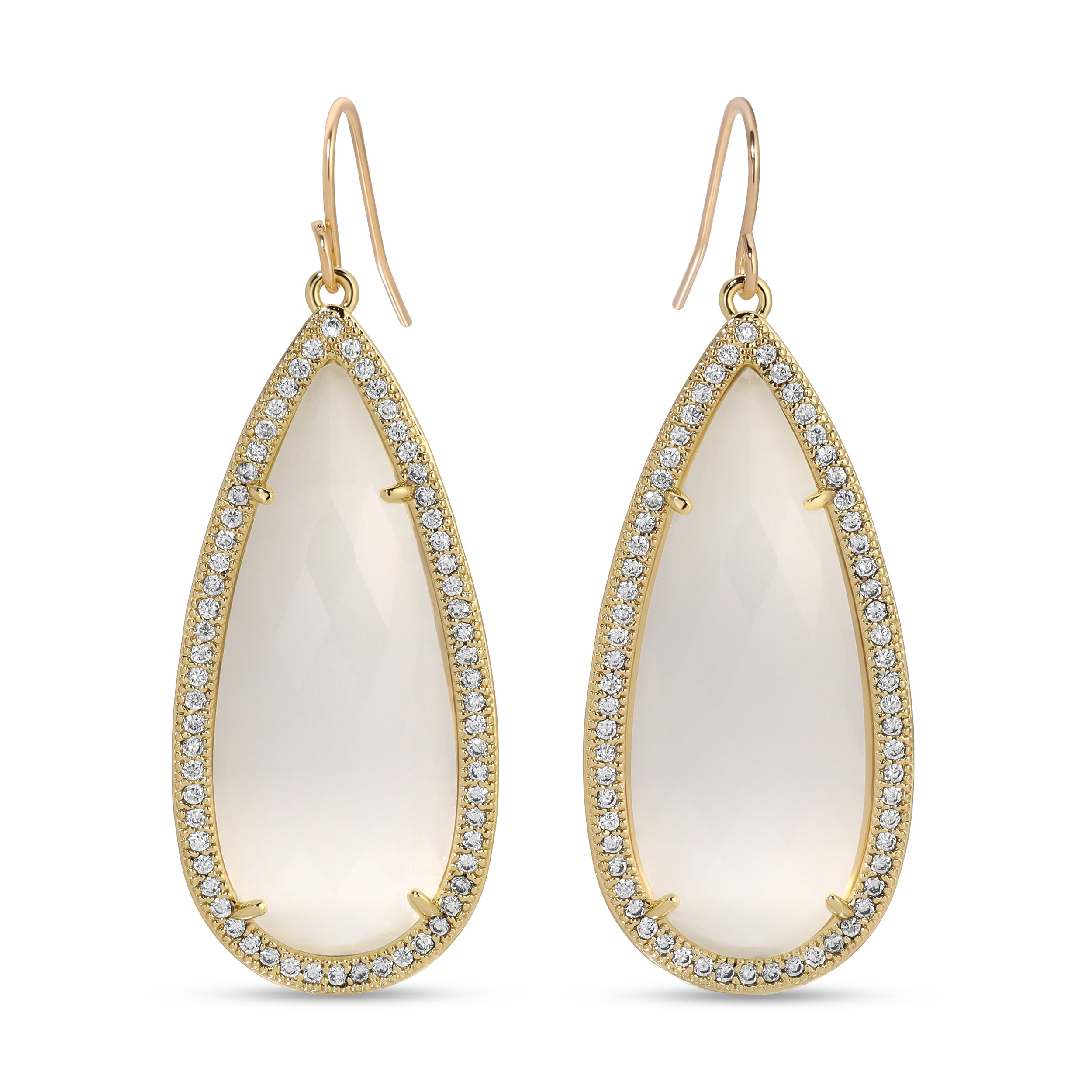 ピアス Long Glass Stone Earrings Phoebe Long Shimmer Stone Earrings – Splendid Iris