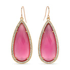 Phoebe, Long Shimmer Stone Earrings - Splendid Iris