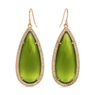 Phoebe, Long Shimmer Stone Earrings - Splendid Iris