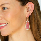 Phoebe, Long Shimmer Stone Earrings - Splendid Iris