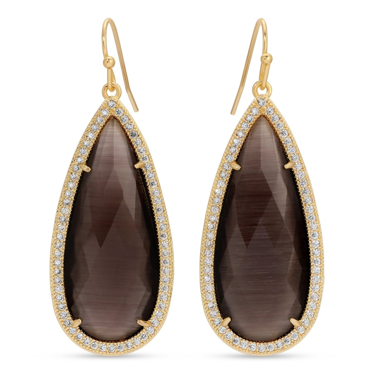 Phoebe Long Shimmer Stone Earrings - Splendid Iris