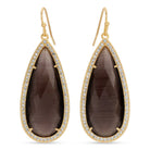 Phoebe, Long Shimmer Stone Earrings - Splendid Iris