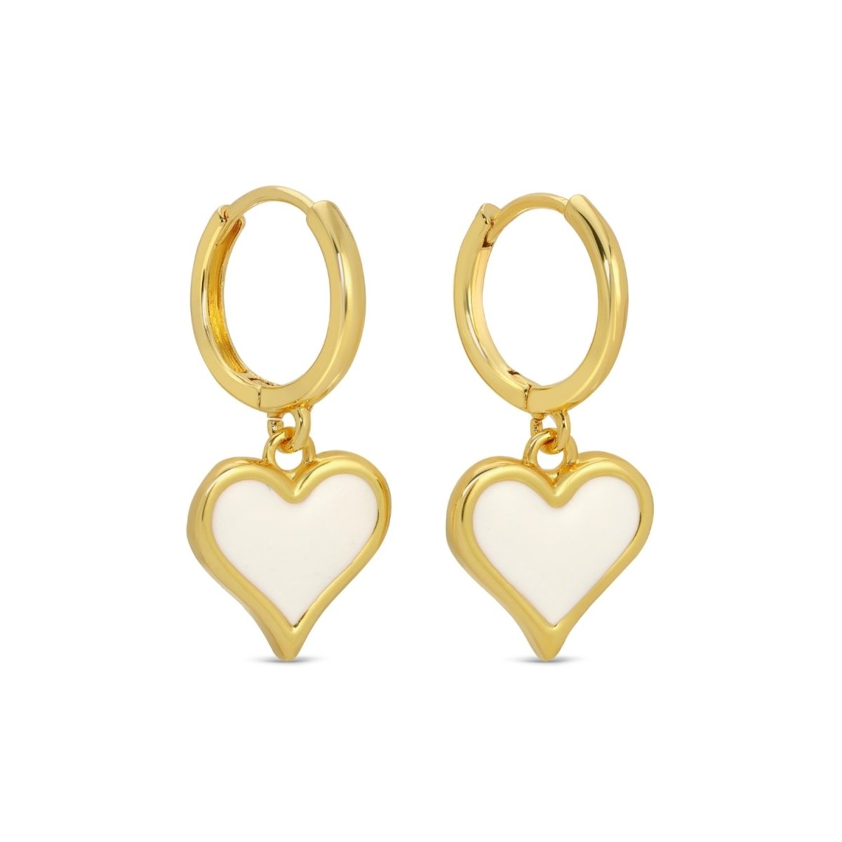 Colorful Heart Drop Huggies - Splendid Iris