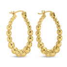 Beaded Vibe Latch Back Hoops - Splendid Iris