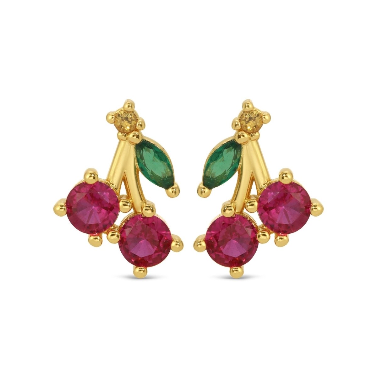 Cherry Studs on Velvet Gift Tag - Splendid Iris
