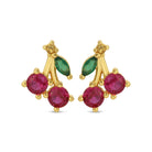 Cherry Studs on Velvet Gift Tag - Splendid Iris