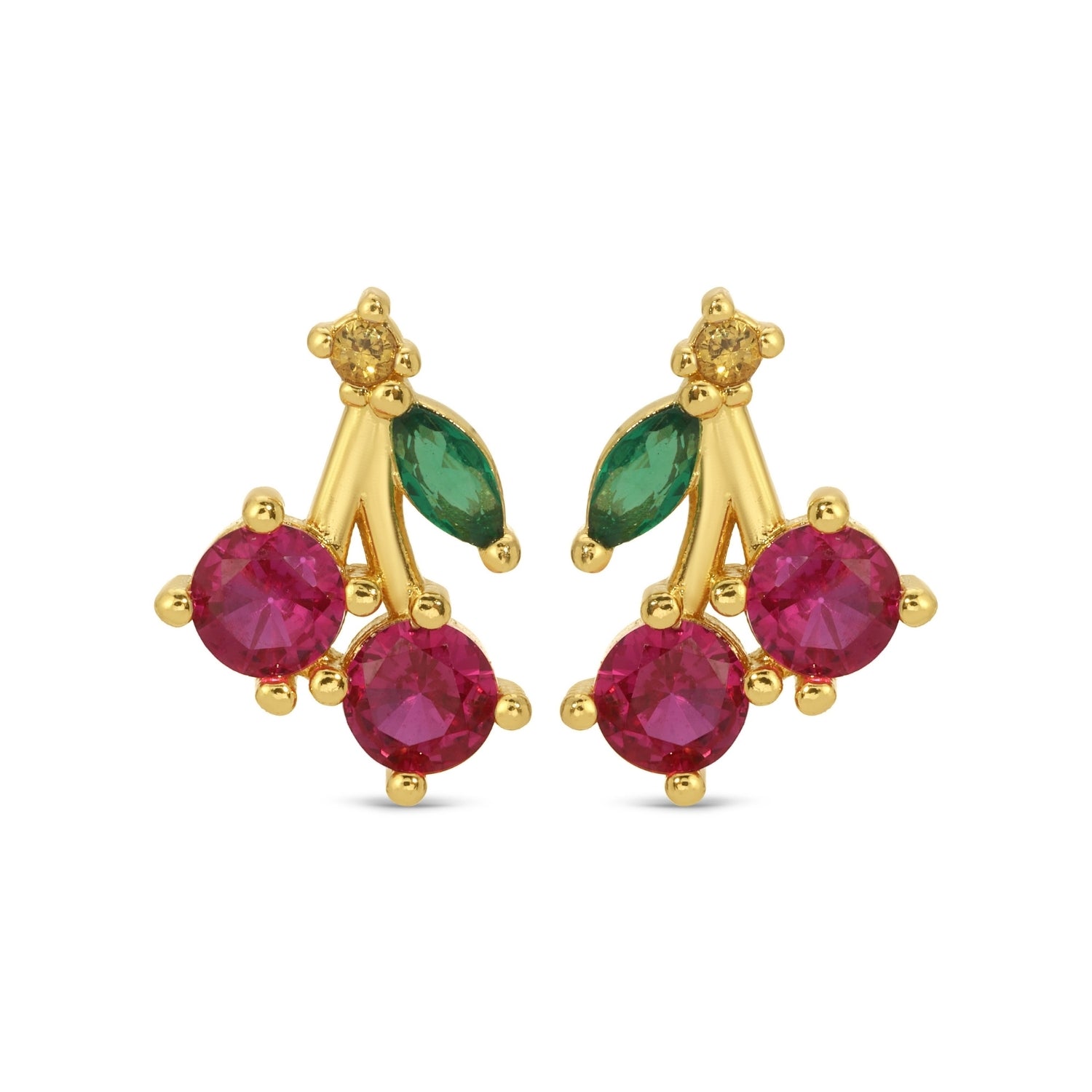 Cherry Studs on Velvet Gift Tag - Splendid Iris