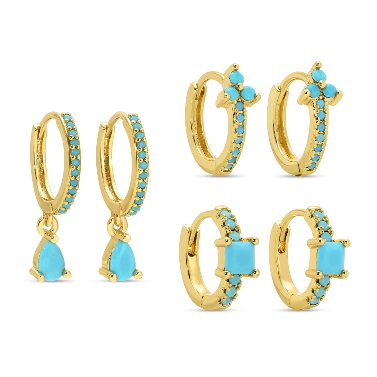 Combo 3 - Assorted Light Blue Huggies - Splendid Iris