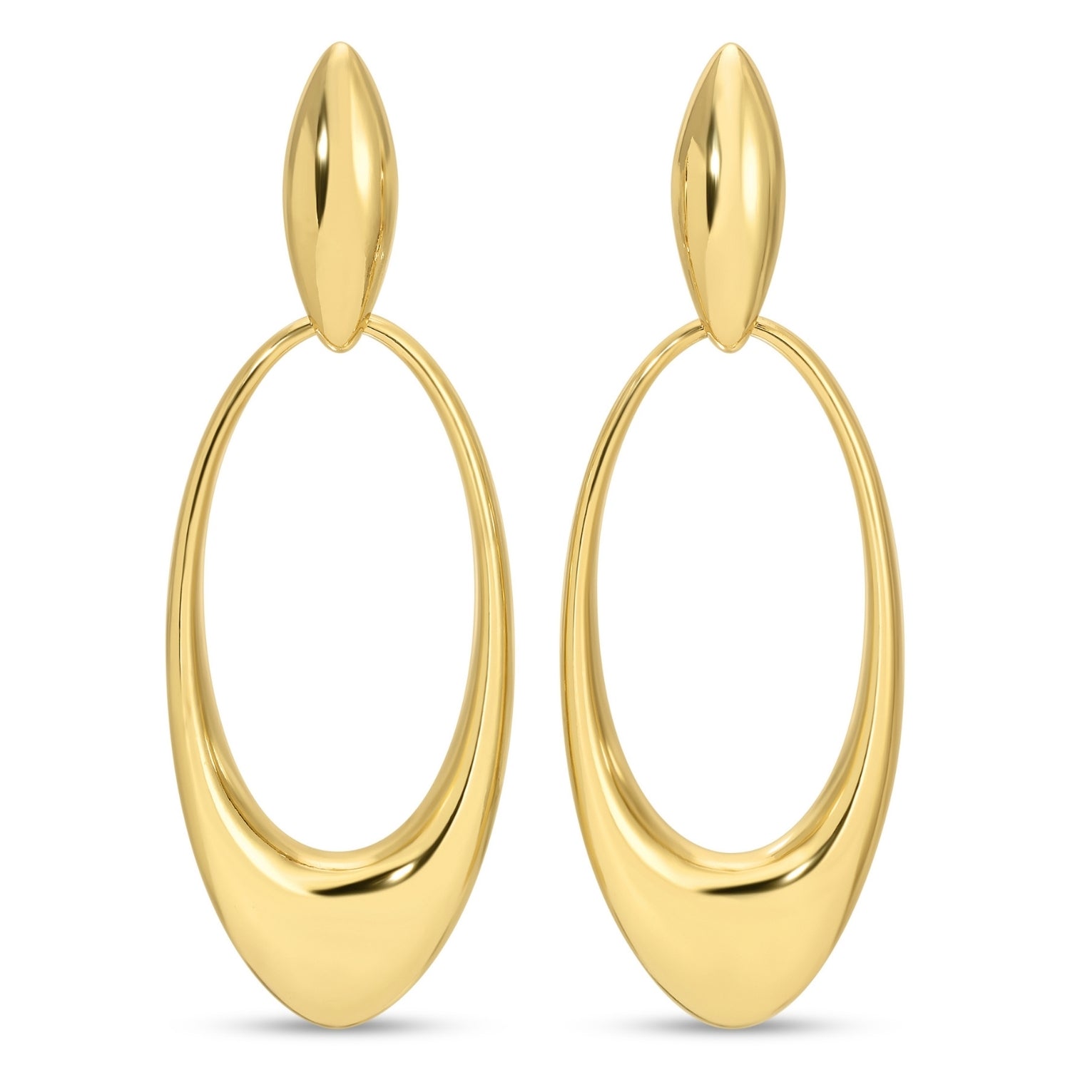 Contemporary Long Earrings - Splendid Iris