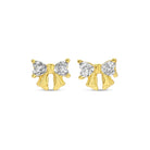 CZ Bow Studs on Velvet Gift Tag - Splendid Iris