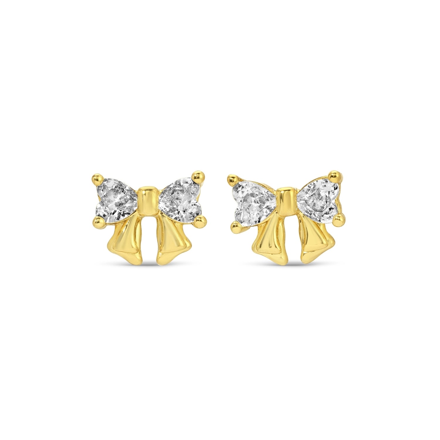 CZ Bow Studs on Velvet Gift Tag - Splendid Iris