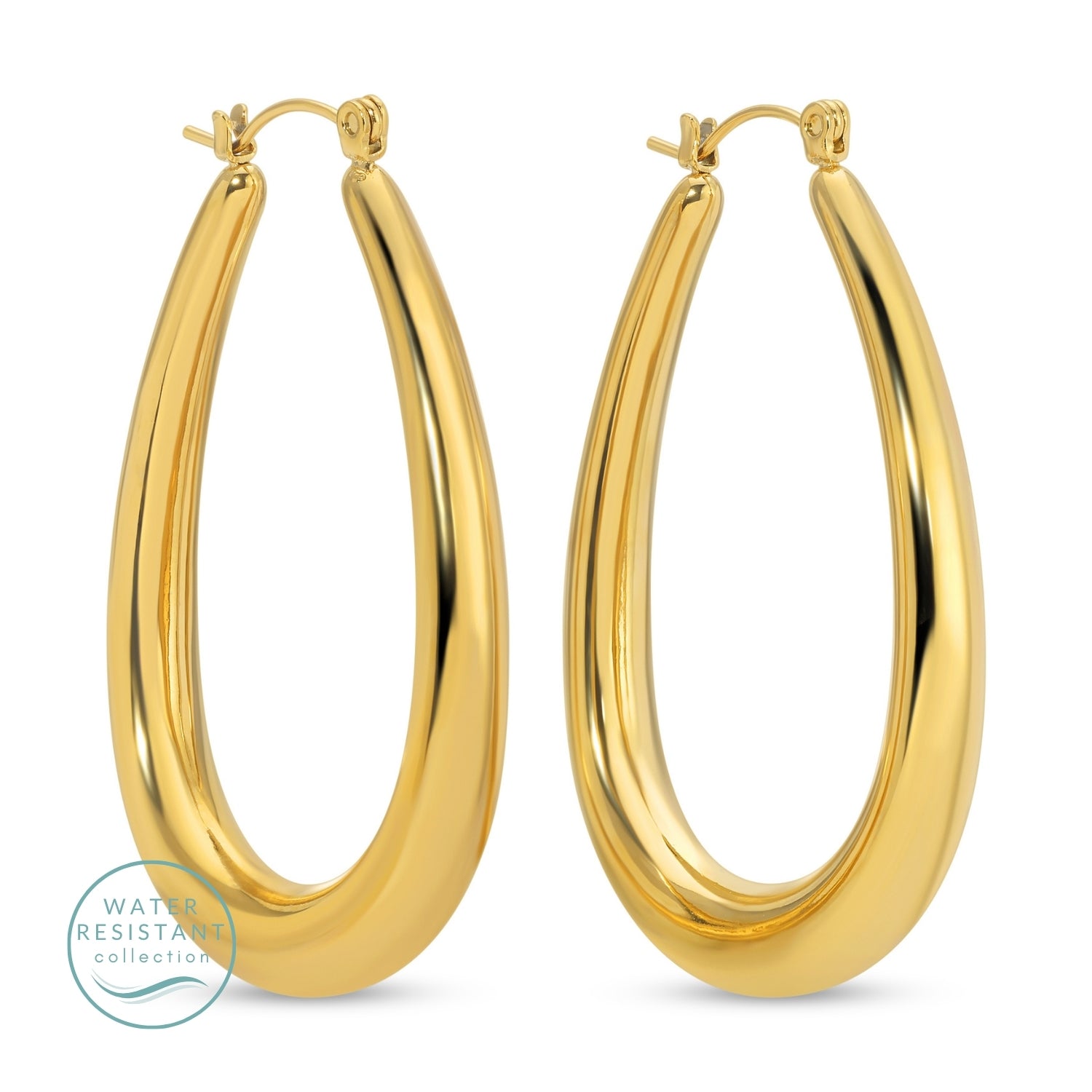 Large Latch back Hoops, Water Resistant - Splendid Iris