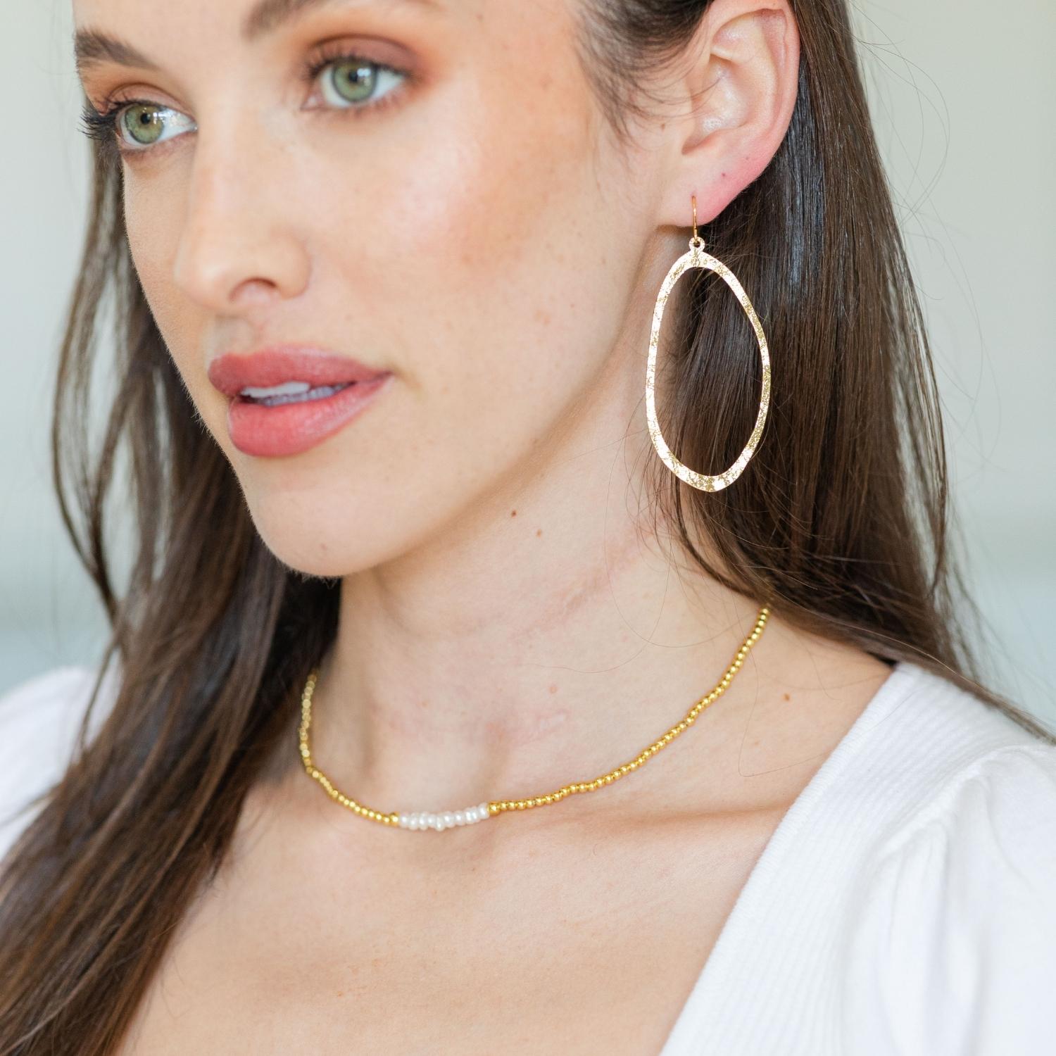 Long Abstract Gilded Earrings - Splendid Iris